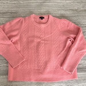 J. Crew Soft Pink Cable Knit Sweater sz XL